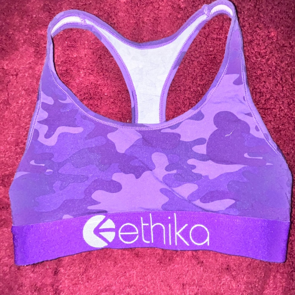 Ethika Purple Camo Sports Bra